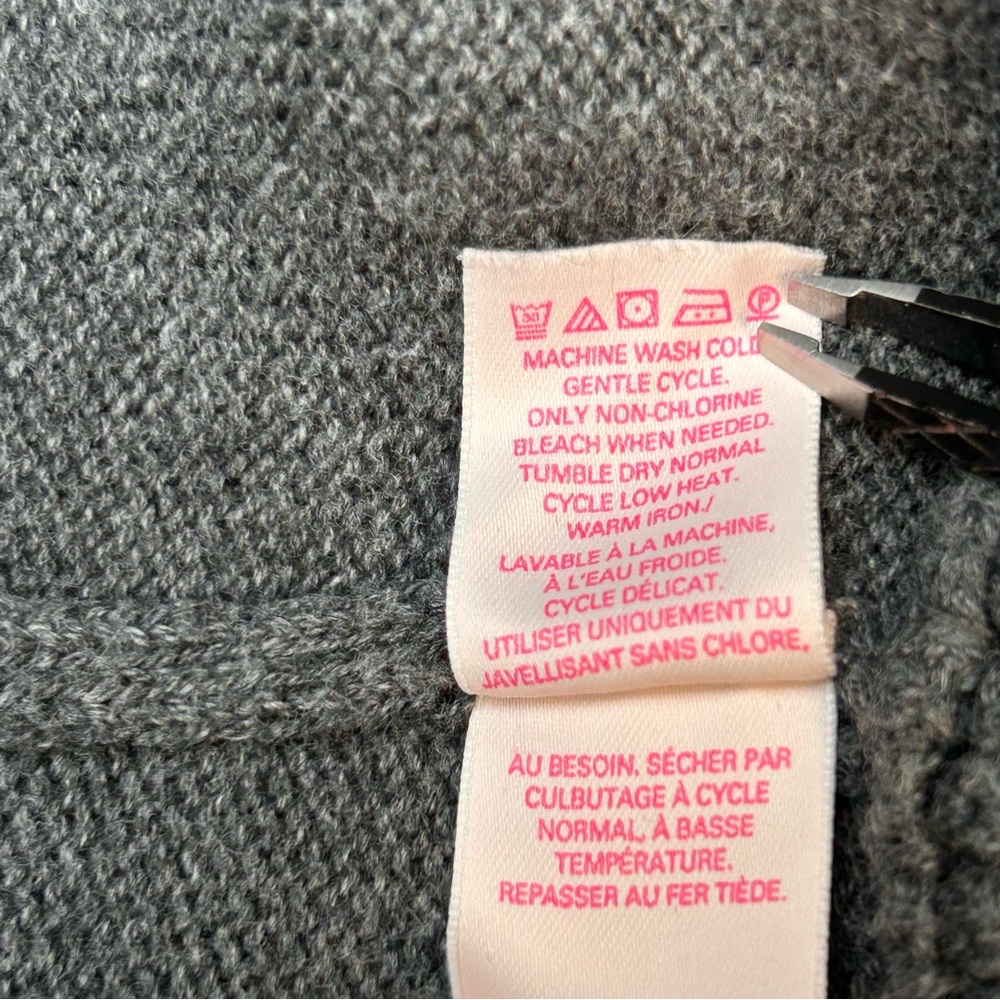 Victoria's Secret Open Front Cardigan Women's S/P Long Sleeve Charcoal Gr… - Picture 6 of 7